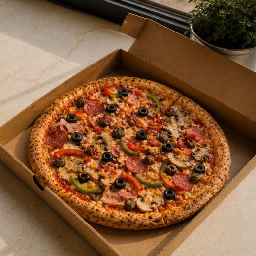 Süper karışık pizza