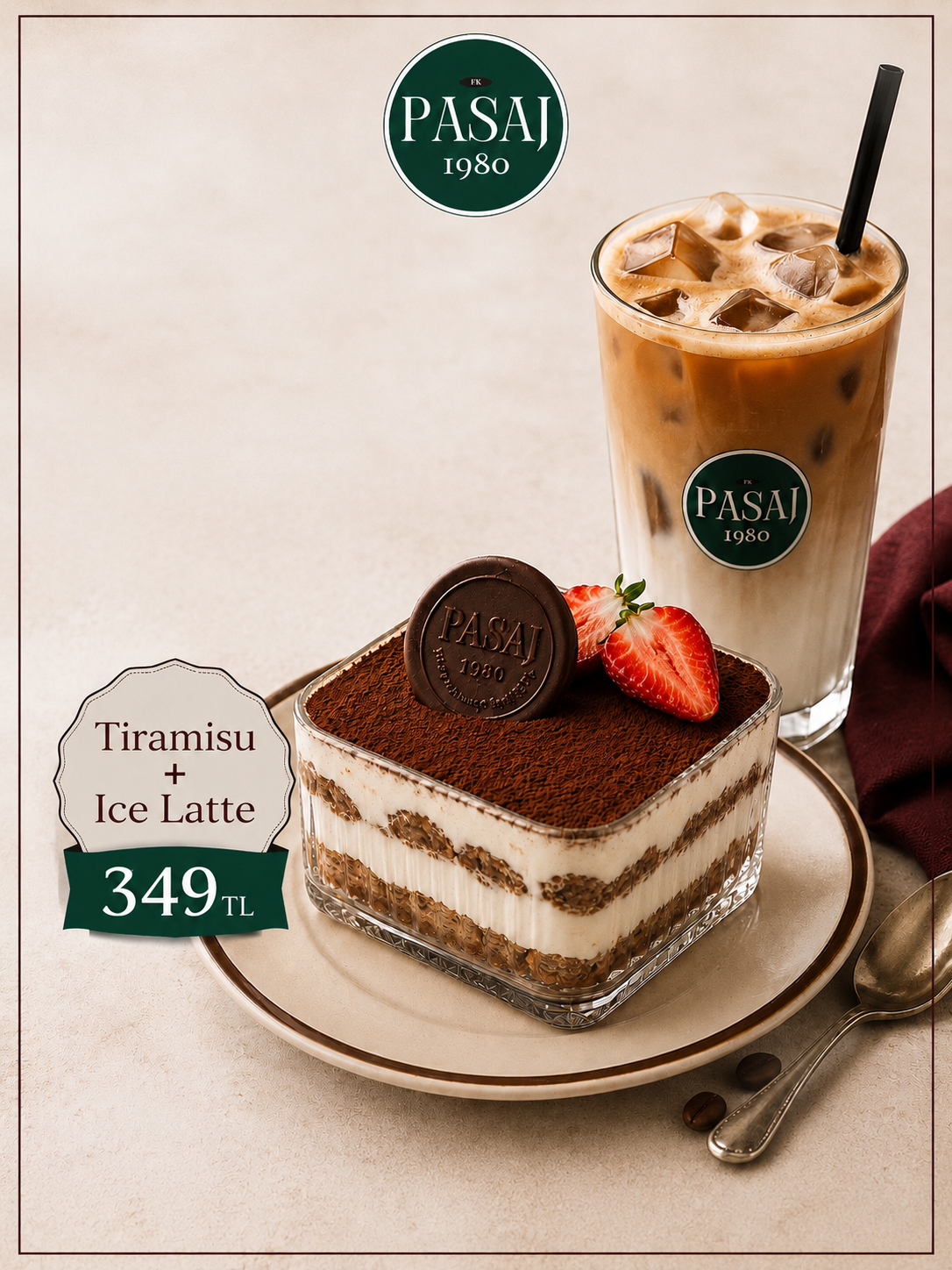 Tiramisu + Iced Latte