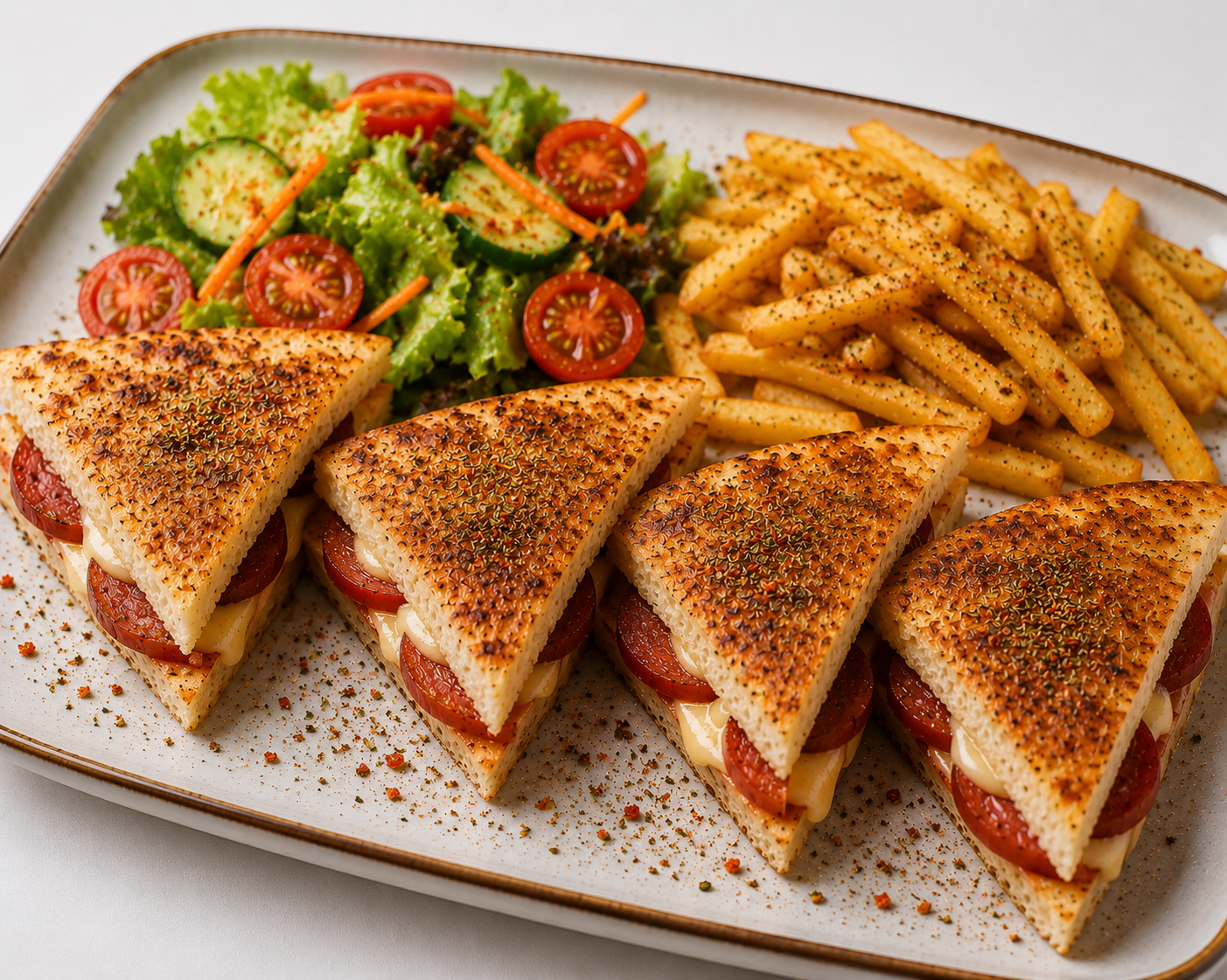 SUCUK KAŞARLI BAZLAMA TOST